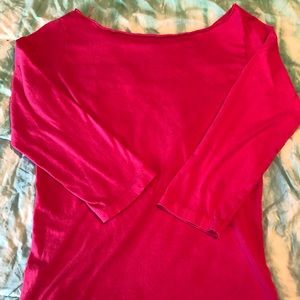 American Apparel hot pink 3/4 sleeve T-shirt
